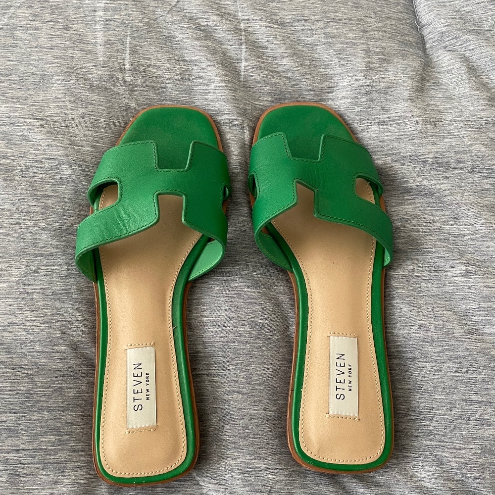 Steven New York Harlien Slide Sandal in Green Size 7.5